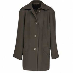 Vintage Wool Blend Overcoat Size 12 Black Vintage Button Front Classic Winter